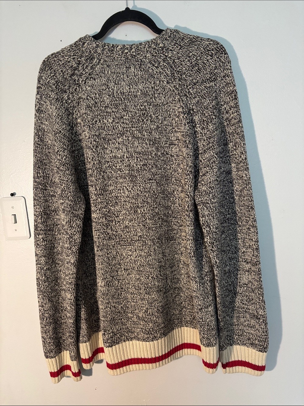 Roots Cabin Collection iconic Salt and Pepper Crewneck Sweater